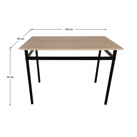 Set de sufragerie 1+4, stejar Sonoma / negru / maro, NAREN [5]