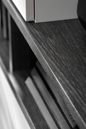 Set mobila de living, pal casmir bej/grafit stejar, 210 cm lungime, usi deschidere push open prin apasare, canturi abs, moderna, prindere perete- suspendata , Bortis [8]