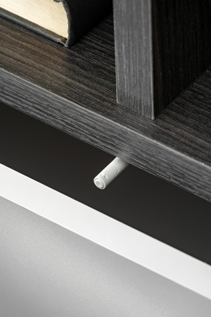 Set mobila de living, pal casmir bej/grafit stejar, 210 cm lungime, usi deschidere push open prin apasare, canturi abs, moderna, prindere perete- suspendata , Bortis [9]