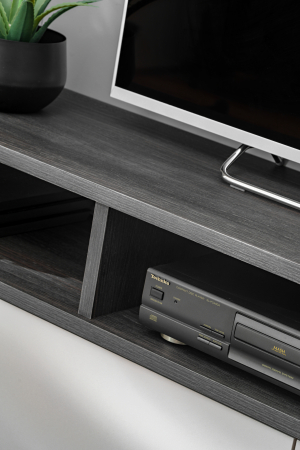 Set mobila de living, pal casmir bej/grafit stejar, 210 cm lungime, usi deschidere push open prin apasare, canturi abs, moderna, prindere perete- suspendata , Bortis [3]