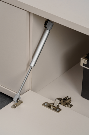 Set mobila living/mobilier sufragerie/camera de zi, comoda tv, 180 cm lungime, deschidere usi push open prin apasare, pal casmir/marmura alba [3]