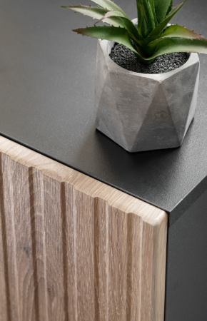 Set mobila living/mobilier sufragerie/camera de zi, deschidere usi push open prin apasare, pal/mdf negru/stejar/marmura neagra, 280 cm lungime variabila, corpuri modulare, vitrina sticla cu lumini led [1]