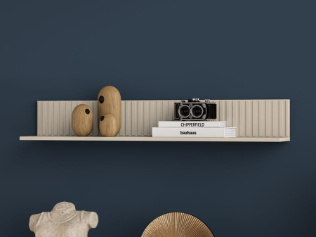 Set mobila sufragerie living , mdf/ pal casmir, usi stil riflaj cu caneluri, lumini led vitrine, soft close, abs,  2xvitrine+ comoda +raft+masa cafea, model deosebit [13]