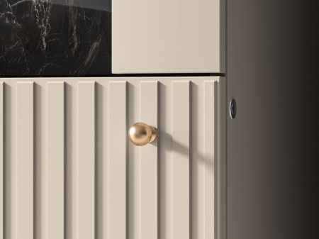 Set mobila sufragerie living , mdf/ pal casmir, usi stil riflaj cu caneluri, lumini led vitrine, soft close, abs,  2xvitrine+ comoda +raft+masa cafea, model deosebit [11]