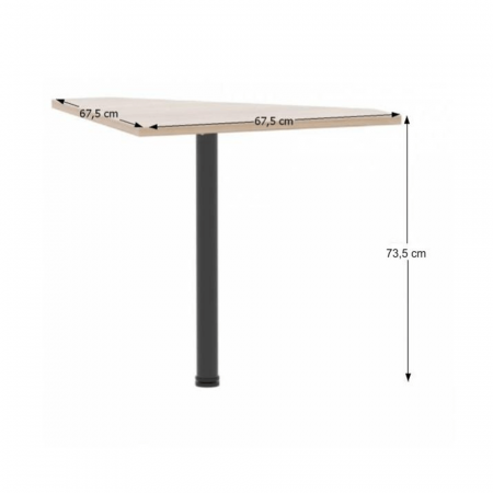 Set mobilier de birou complet ,stejar sonoma/alb , dulapuri, /birou pe colt, rollbox, Bortis [6]