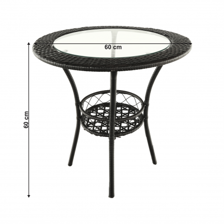 Set ratan de grădină 1+2, maro, LASAN [21]