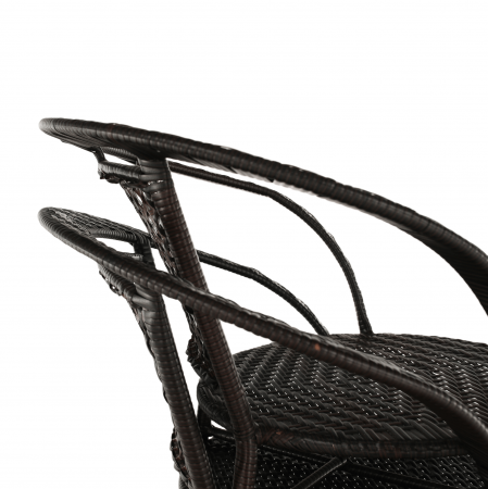 Set ratan de grădină 1+2, maro, LASAN [20]