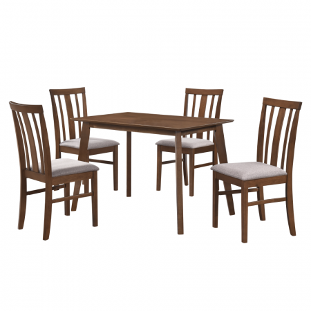 Seturi masa +scaune dining - Set sufragerie 1+4, nuc/bej, ROIS SET