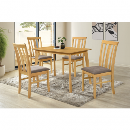 Set sufragerie 1+4, stejar sonoma deschis/maro închis, ROIS SET [3]