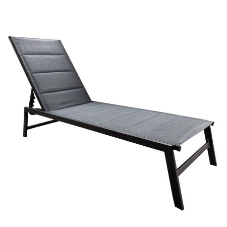 Toate Produsele - Şezlong de grădină poziţionabil, negru, LOPEZ