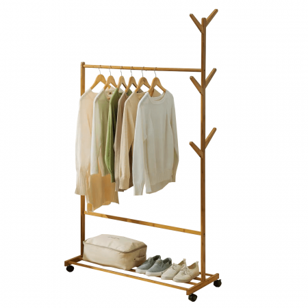 Mobilier Hol/Cuiere - Stander haine, bambus, lăţime 100 cm, VIKIR TYP 3