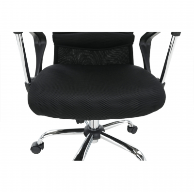 Scaun de birou ,directorial, mesh negru,suport cromat, reglabil/functie balans,Bortis [4]