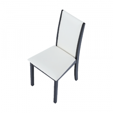 Set masa + 4 scaune din lemn , wenge/alb [1]