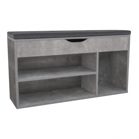 Pantofare Hol - Suport pentru pantofi cu bancă, beton, FUDDY NEW