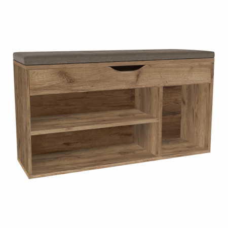 Pantofare Hol - Suport pentru pantofi cu bancă, stejar artisan, FUDDY NEW
