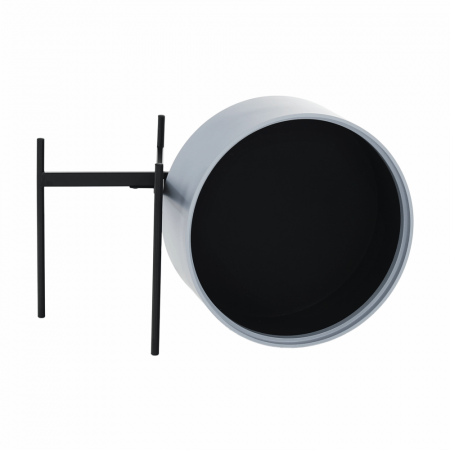 Taburet cu spaţiu de depozitare, gri/natural/negru, MOSAI [16]