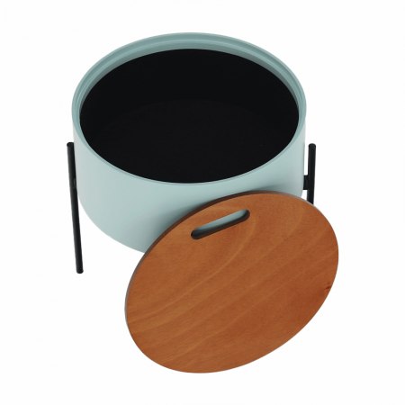 Taburet cu spaţiu de depozitare, neo mentă/natural/negru, MOSAI [11]