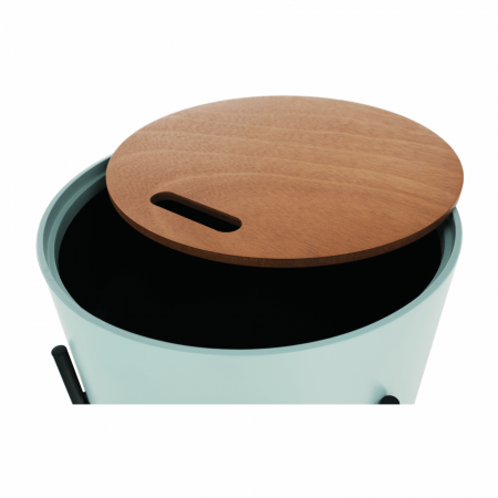 Taburet cu spaţiu de depozitare, neo mentă/natural/negru, MOSAI [3]