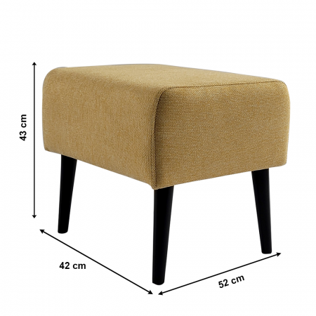 Taburet, galben/ negru, SAMY [2]