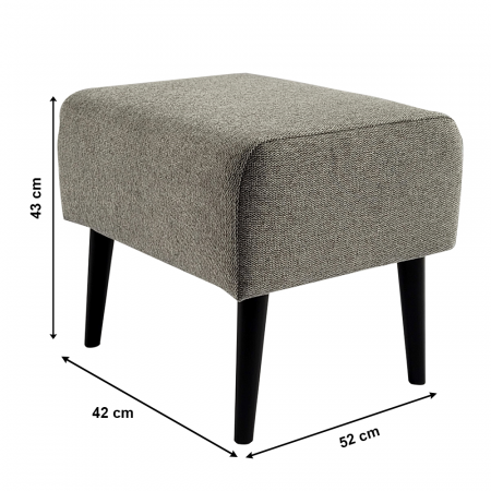 Taburet, gri/ negru, SAMY [2]