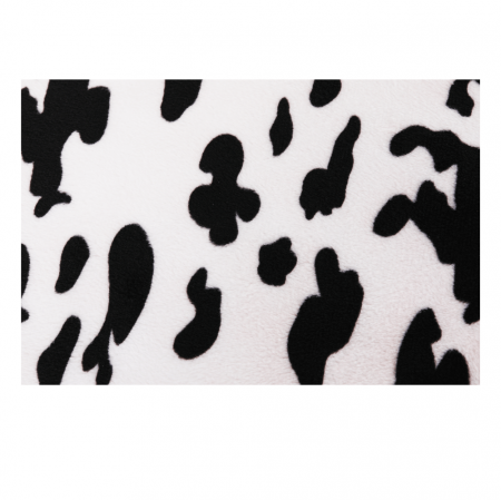 Taburet în formă de văcuţă, catifea Velvet alb/negru/natural, MOLLY [6]