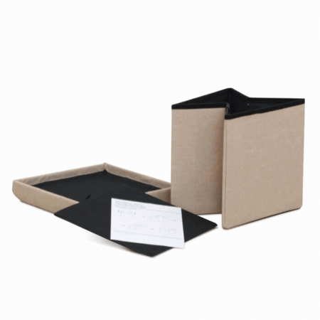 Taburet, material textil bej, FALON [4]