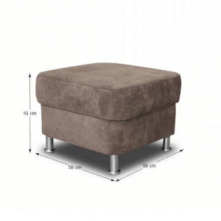 Taburet, material textil maro, SANTIAGO [3]