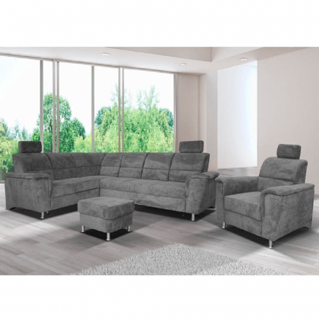 Taburet, material textil Matrix 17 gri, SANTIAGO [2]