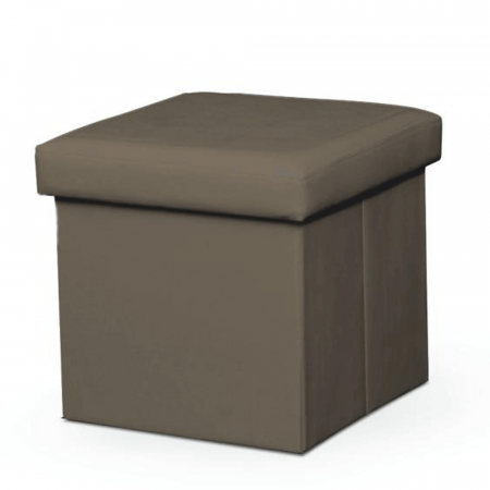 Tabureti - Taburet pliabil,piele eco, maro deschis, TELA NEW
