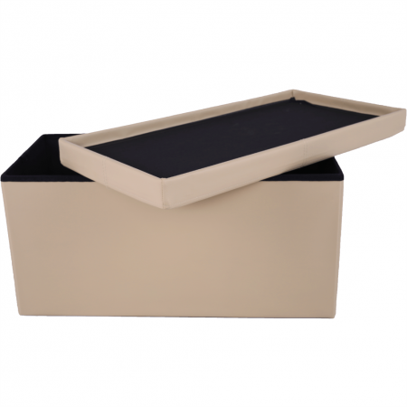 Taburet pliabil, piele eco maro, IMRA [10]