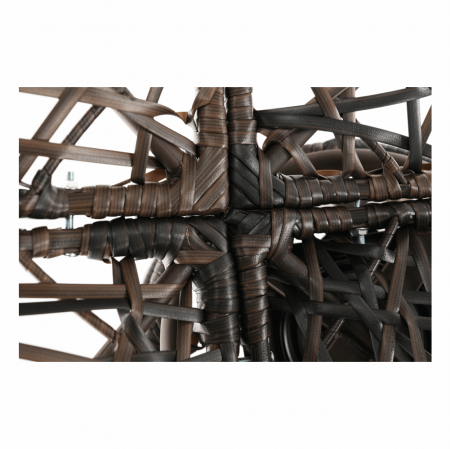 Fotoliu rotativ cu perna de gradina sau terasa, maro/negru/bej ,cadru otel-ratan sintetic [14]