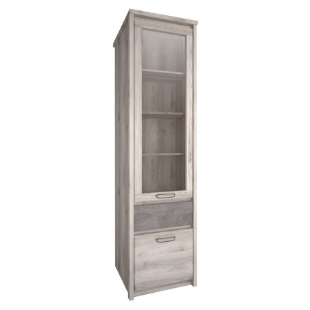 Bucatarie - Vitrină 1D1W1S, castan Nairobi / onix, JESI NEW