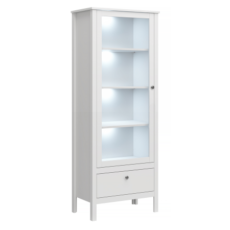 Bucatarie - Vitrină 1W1S, alb, OLJE