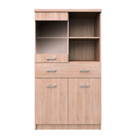 Bucatarie - Vitrină 2D1W1S/80 , stejar Sonoma, TOPTY TIP 34