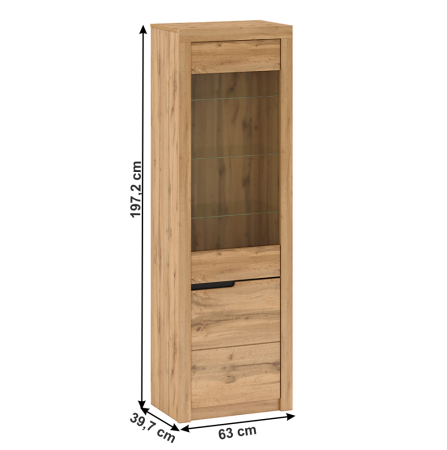 Vitrină A1, stejar wotan, dreapta, TORONTA [4]