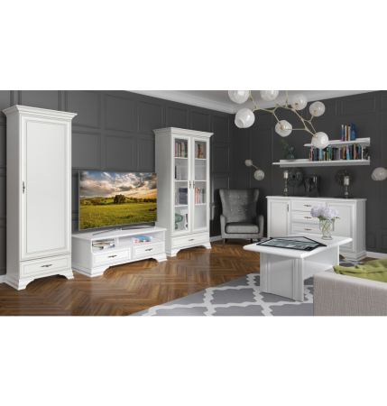 Vitrină, alb alpin, KENTAK REG2W1S [2]