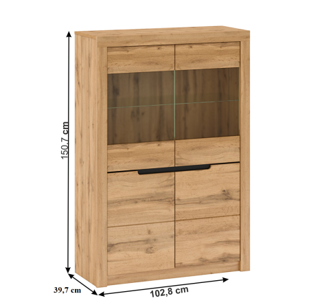 Vitrină C, stejar wotan, TORONTA [4]