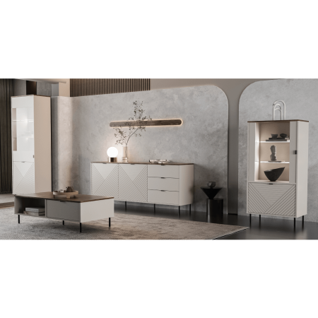 Vitrină, caşmir/stejar castello, EYCO 1D1W [2]