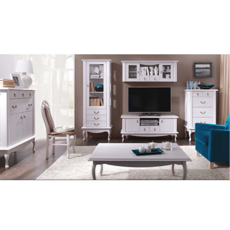 Vitrină DA4, pin alb, VILAR [1]