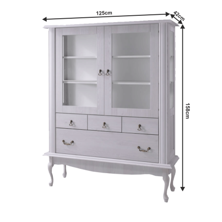 Vitrină DA5, pin alb, VILAR [2]