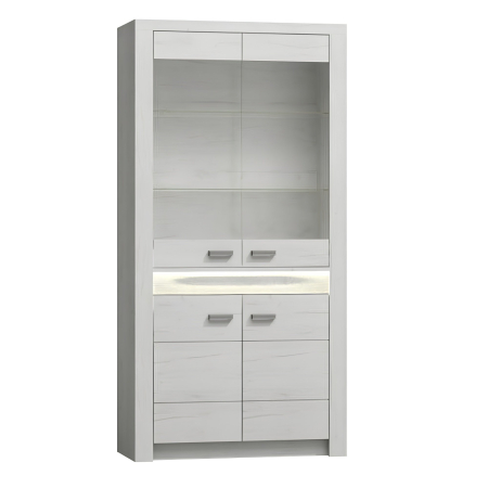 Bucatarie - Vitrină, frasin alb, INFINITY I-03