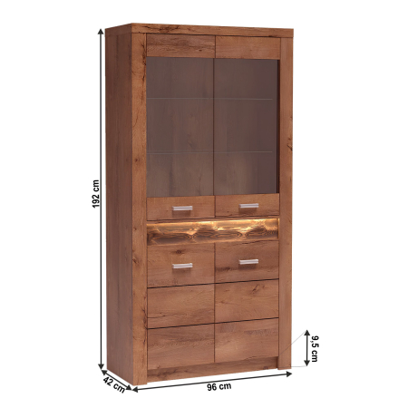 Vitrină, frasin deschis, INFINITY I-03 [1]