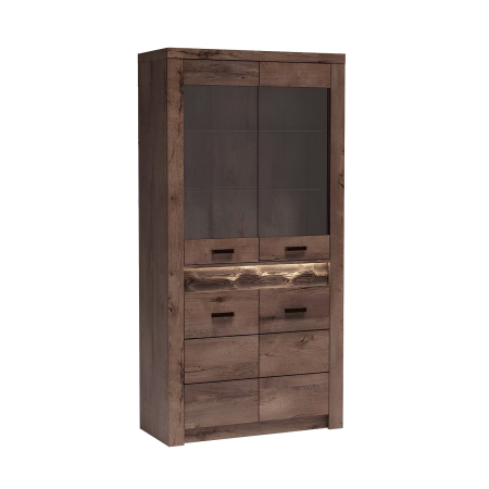 Bucatarie - Vitrină, frasin închis, INFINITY I-03