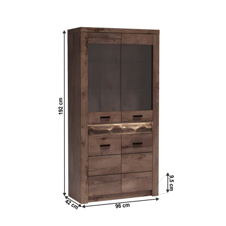 Vitrină, frasin închis, INFINITY I-03 [1]