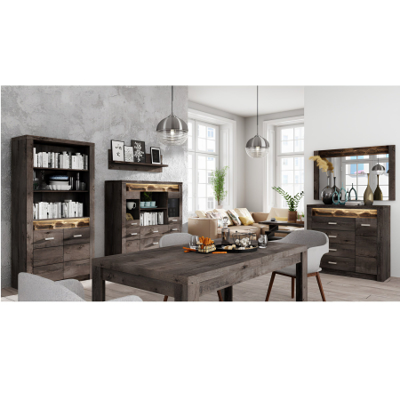 Vitrină, frasin închis, INFINITY I-04 [2]