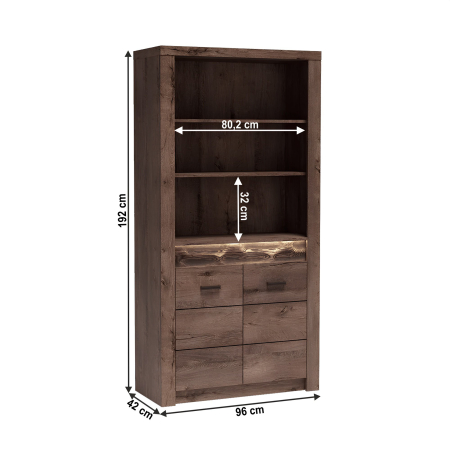 Vitrină, frasin închis, INFINITY I-05 [1]