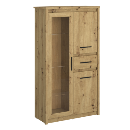 Bucatarie - Vitrină joasă 2D1W1S, stejar Artisan, AIRON