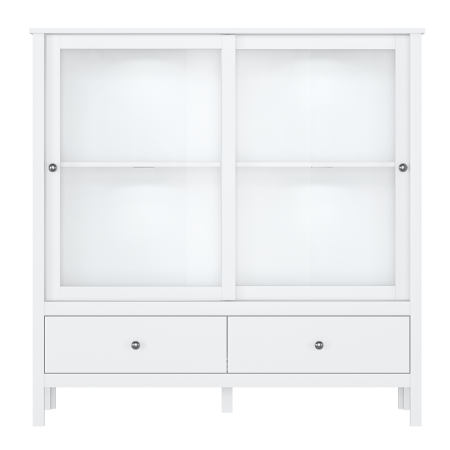 Bucatarie - Vitrină joasă 2W2S, alb, OLJE