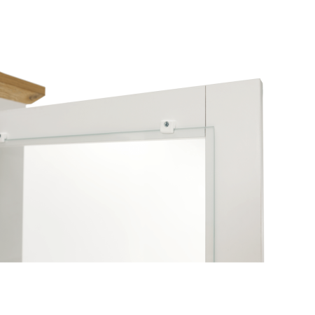 Vitrină MZ4, alb / stejar grand, LEON [13]