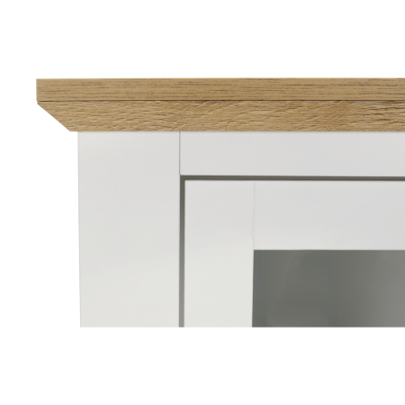 Vitrină MZ4, alb / stejar grand, LEON [16]